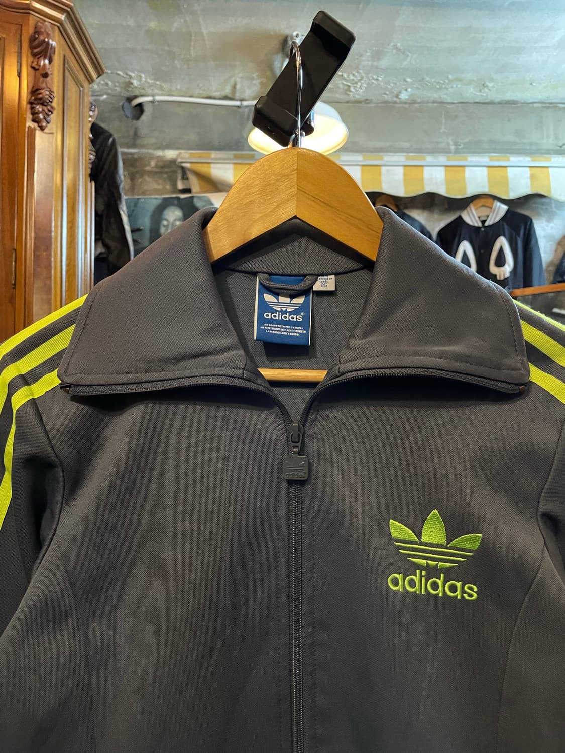 아디다스 클래식 파이어버드 트랙탑 저지 자켓 진회색/민트 상품이미지2