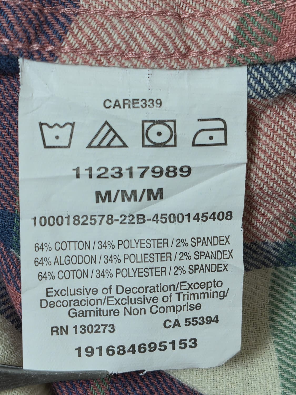 랭글러Wrangler 체크 셔츠 M사이즈 - S358 상품이미지6