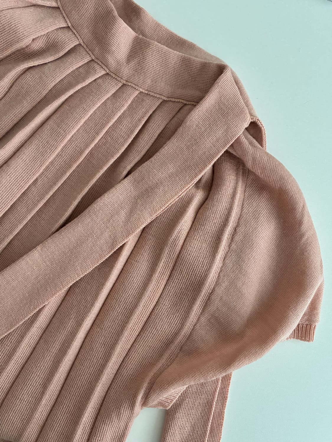 95) 막스마라 MAX MARA 핀턱 하프 니트 핑크 상품이미지5