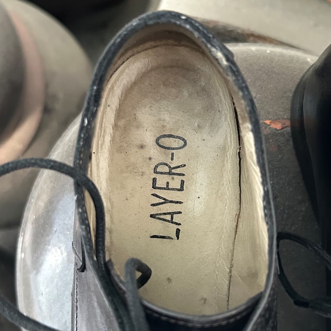 Layer-0 Plain Derby Black Leather 상품이미지4