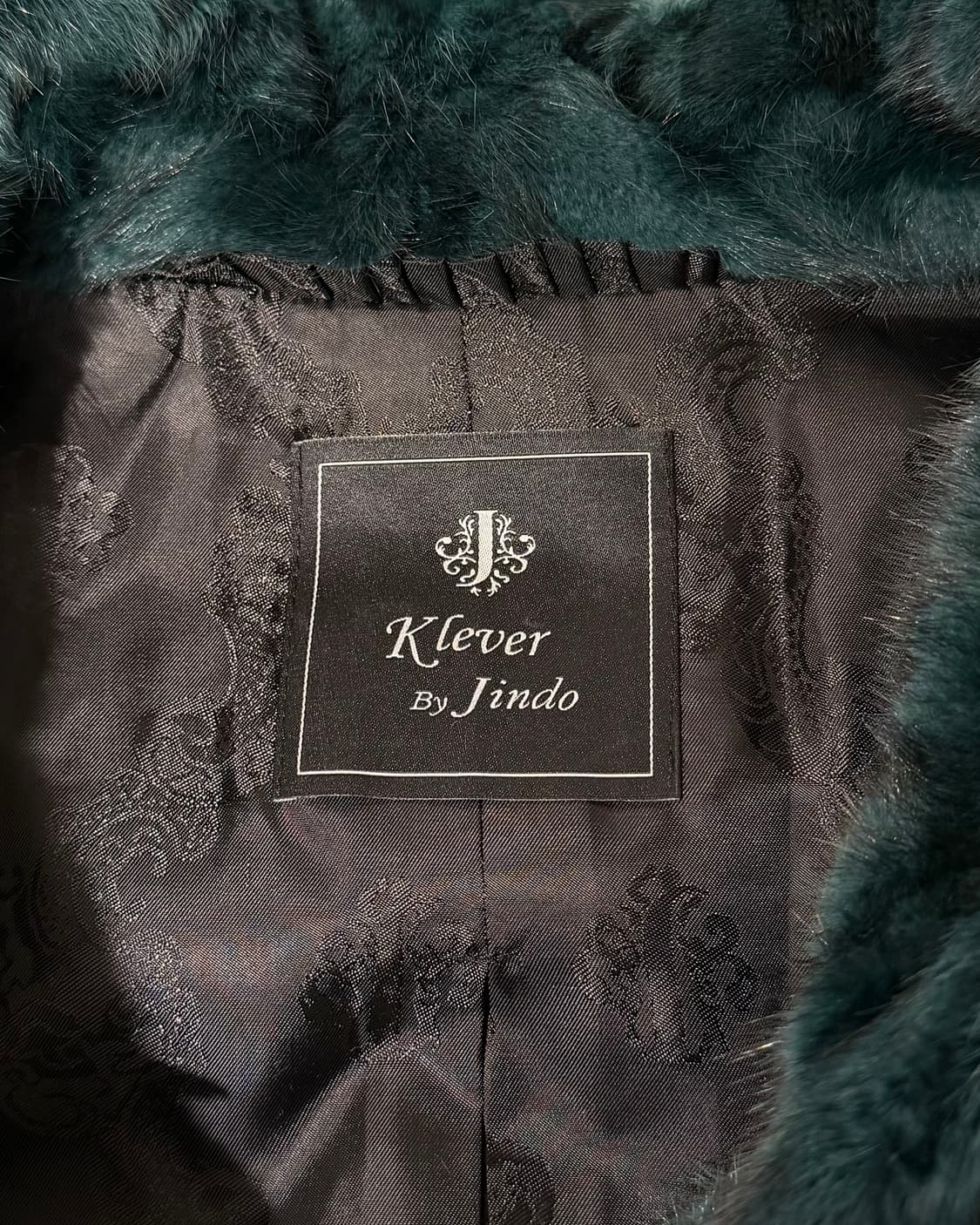 진도 끌레베 다크그린 후드 밍크 코트 상품이미지7