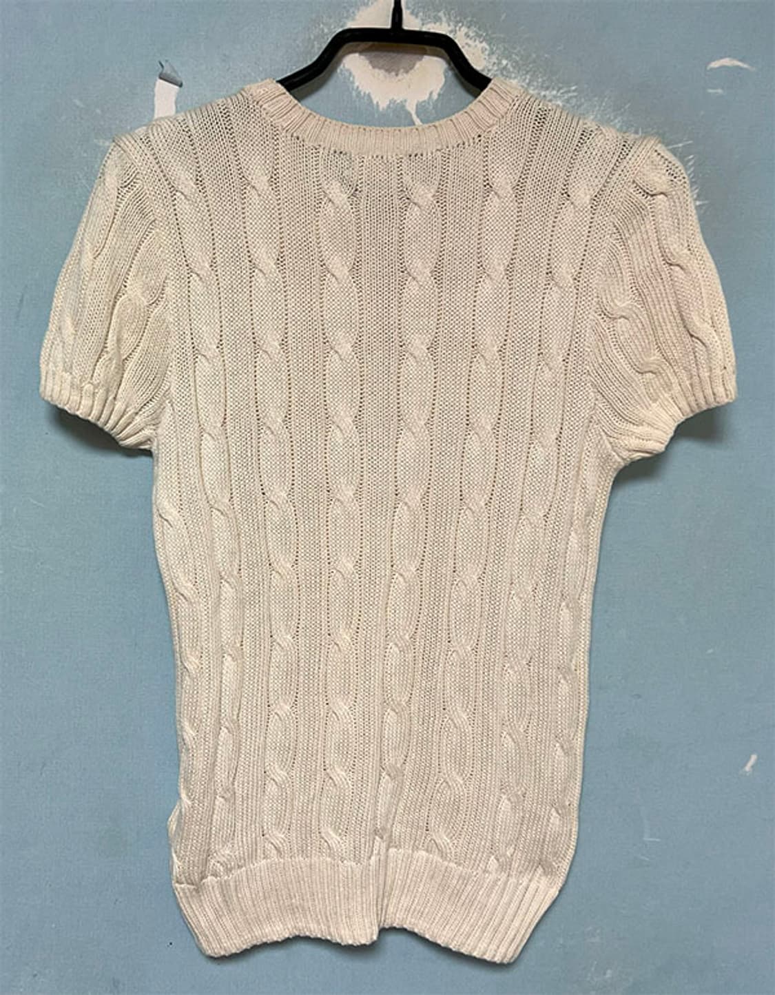 POLO 폴로 여자 꽈배기니트 반팔 라운드넥 기본 여름 XS 85 44 상품이미지2