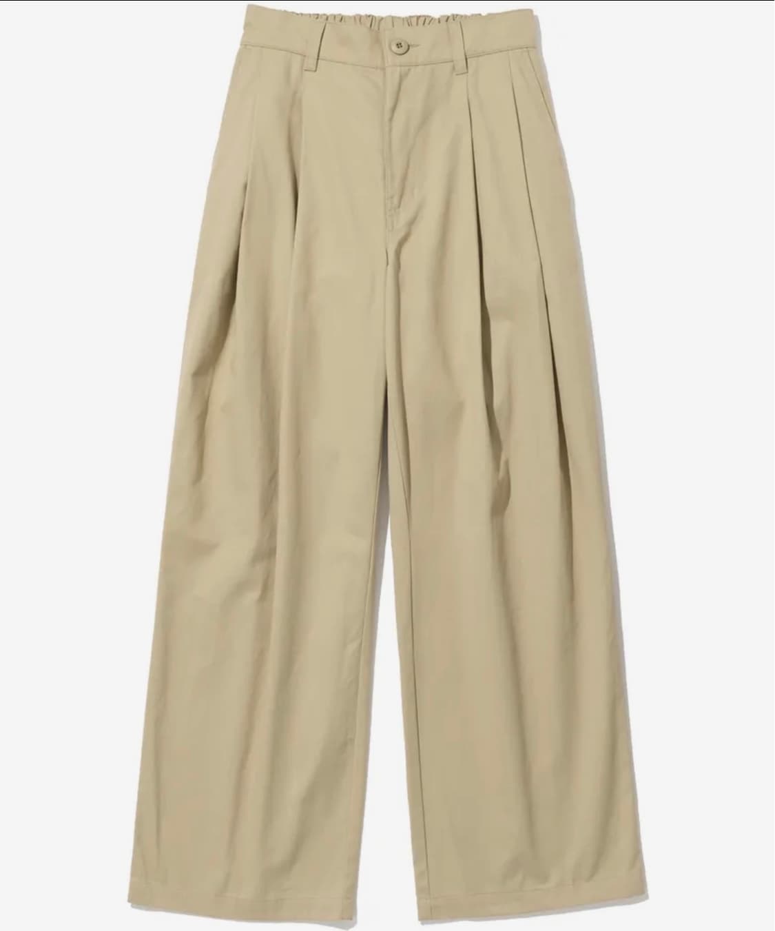 낫포너드 투턱 와이드 코튼팬츠(베이지/M) 치노팬츠/커브드팬츠/인템포무드 상품이미지4