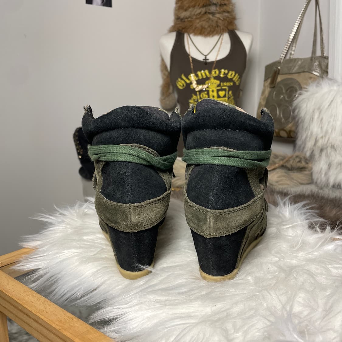 ASH 아쉬 카모 웨지힐 스니커즈 상품이미지4