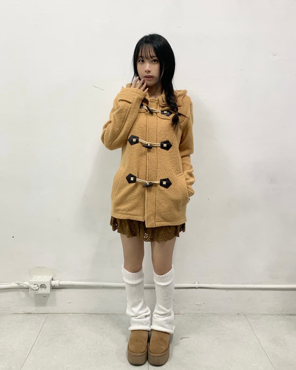 [J.N.R.D] 폭닥 머스타드 떡볶이 코트 상품이미지1