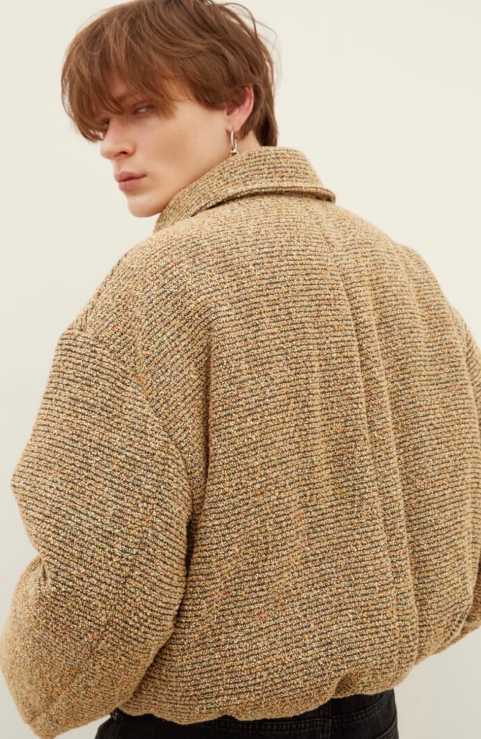 Crushagain 크러쉬 어게인 yellow tweed 붐버 자켓 상품이미지1