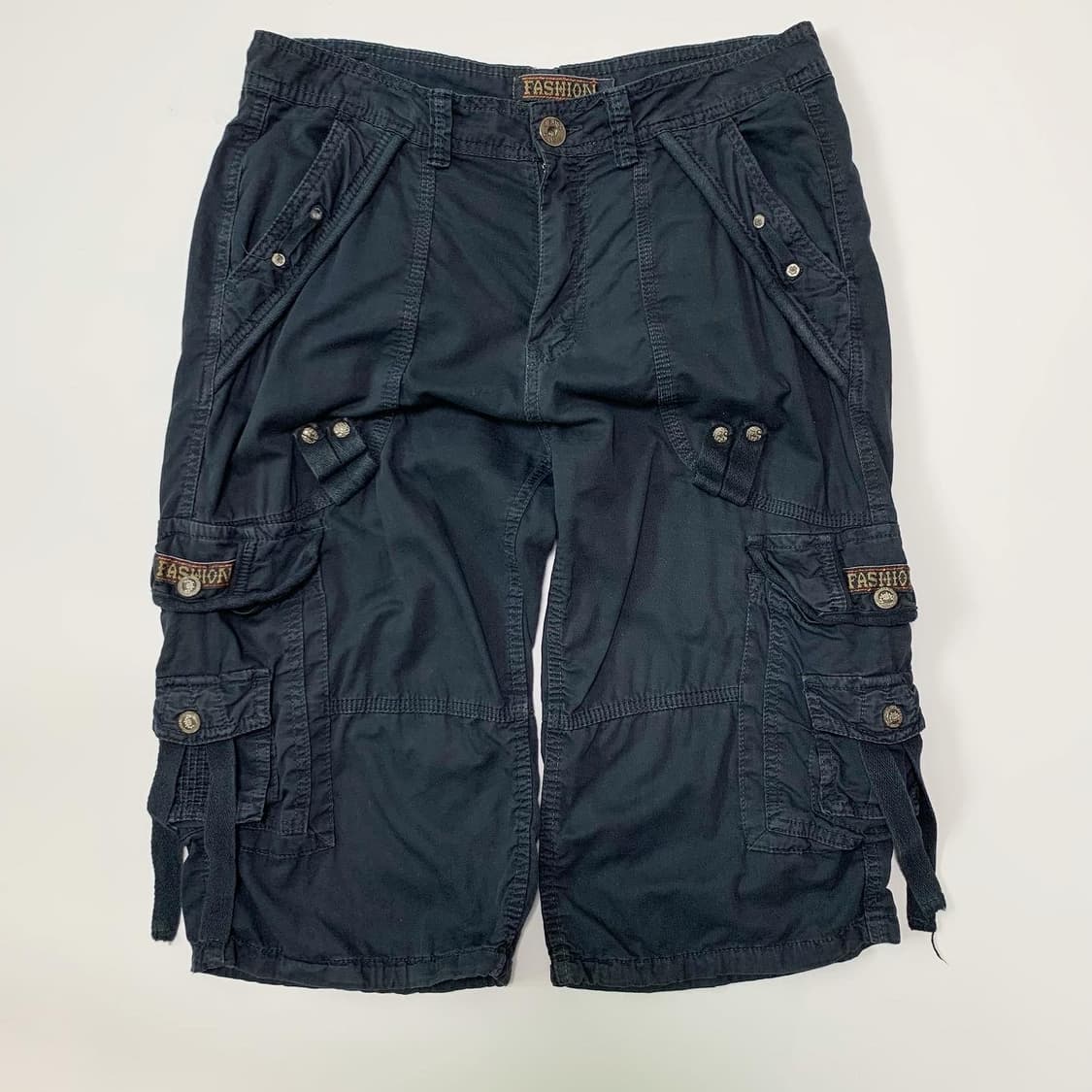 그런지 멀티포켓 카고 반바지 상품이미지2