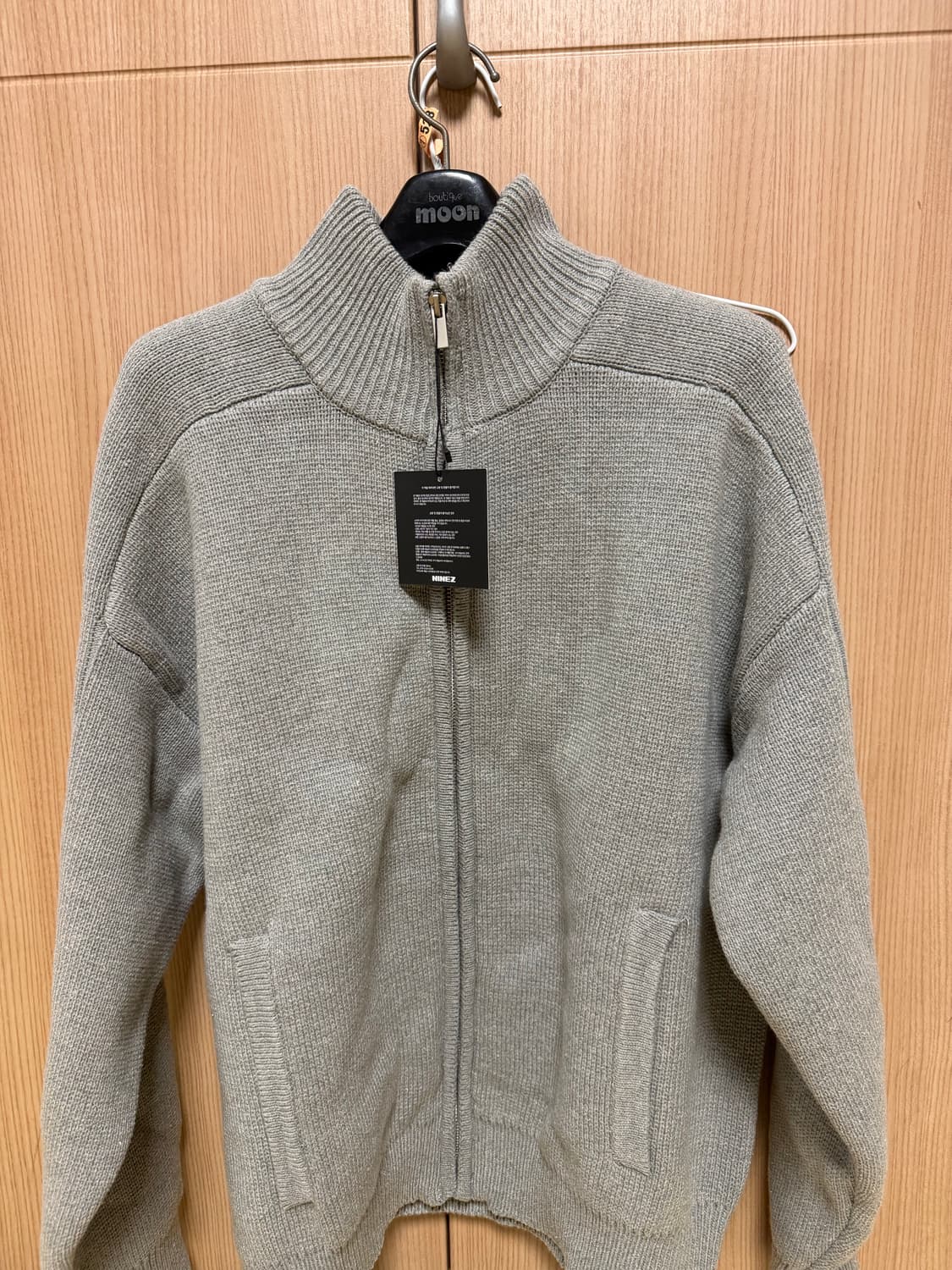 나인제트 크롭 니트 오픈 집업 상품이미지1