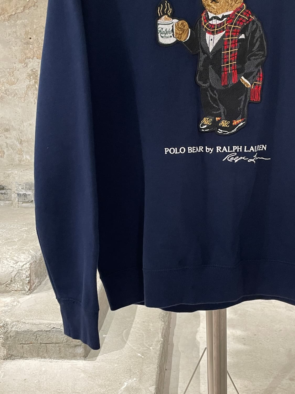 폴로 랄프로렌 네이비 커피 테디 베어 크루넥 스웻 셔츠 상품이미지4