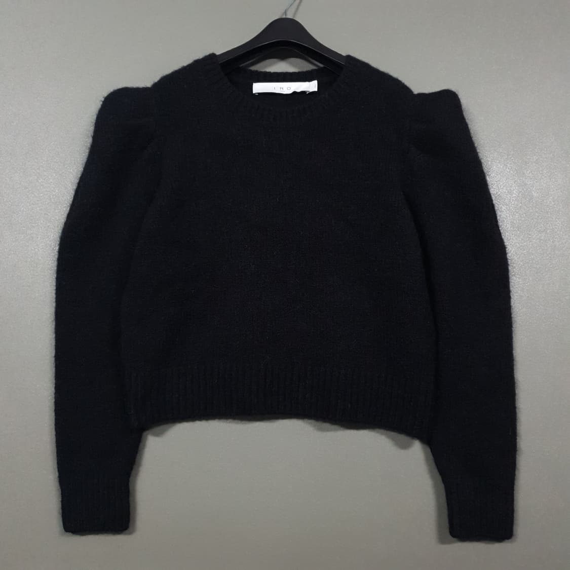 이로 IRO 신형 22FW 퍼프 숄더 울 크롭 니트 스웨터 블랙 여성 S 상품이미지1