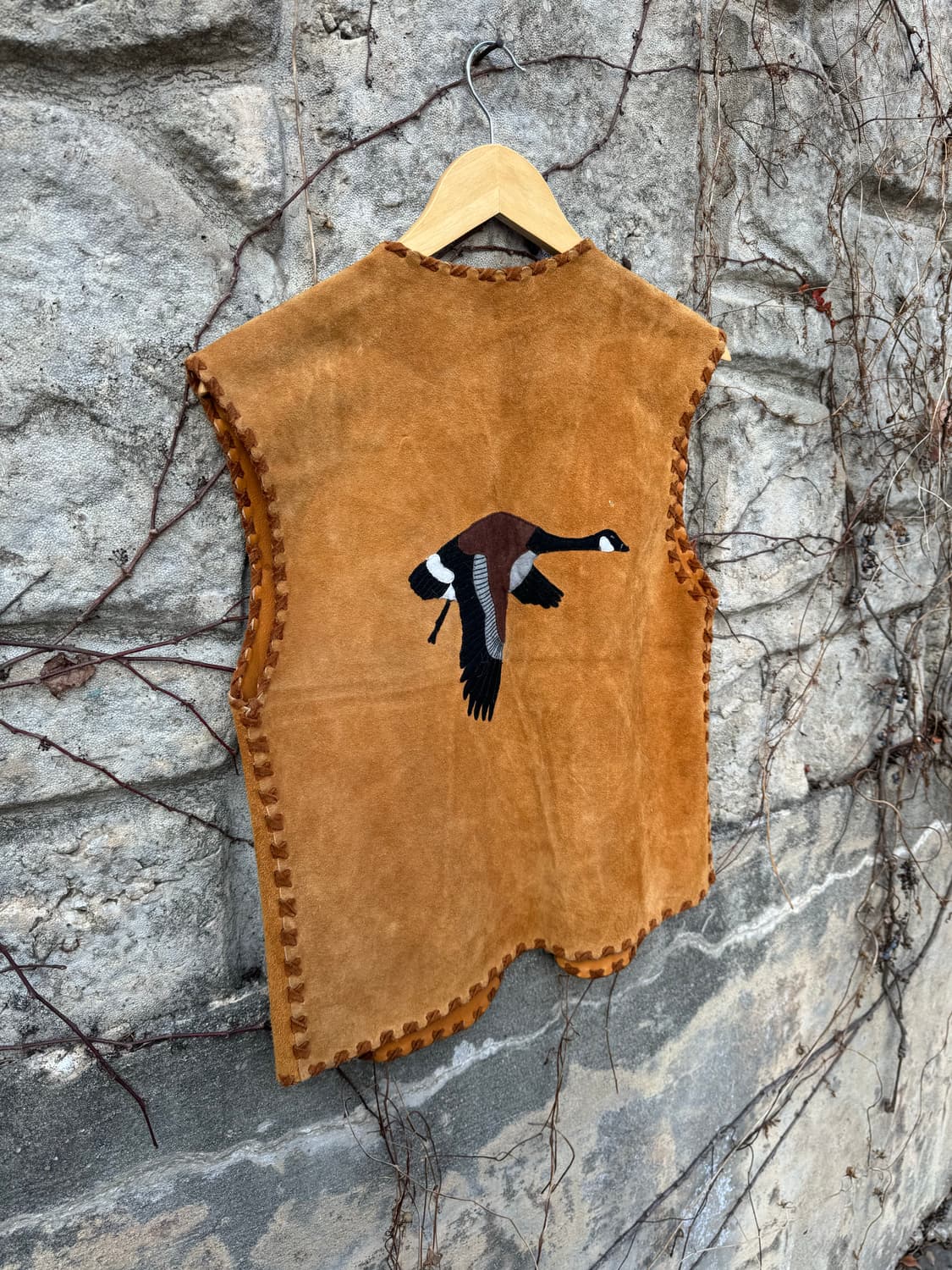 빈티지 스웨이드 비즈 보헤미안 패치 업 웨스턴 베스트 상품이미지5