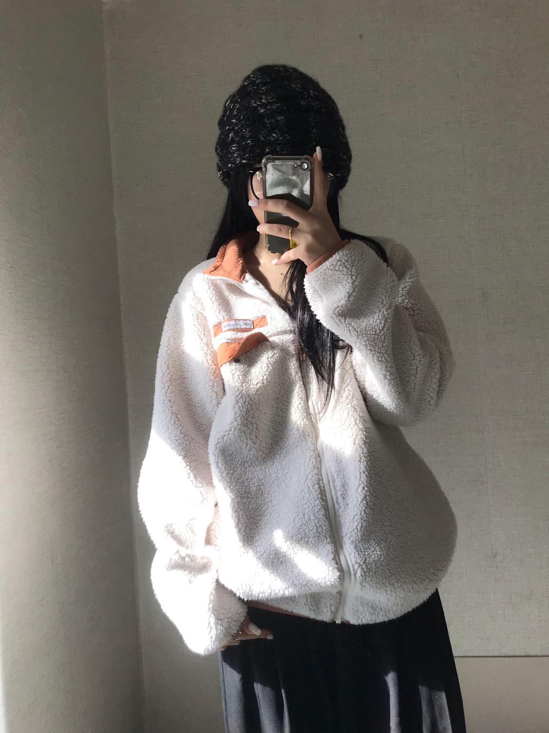 콜롬비아 아이보리 후리스 상품이미지3