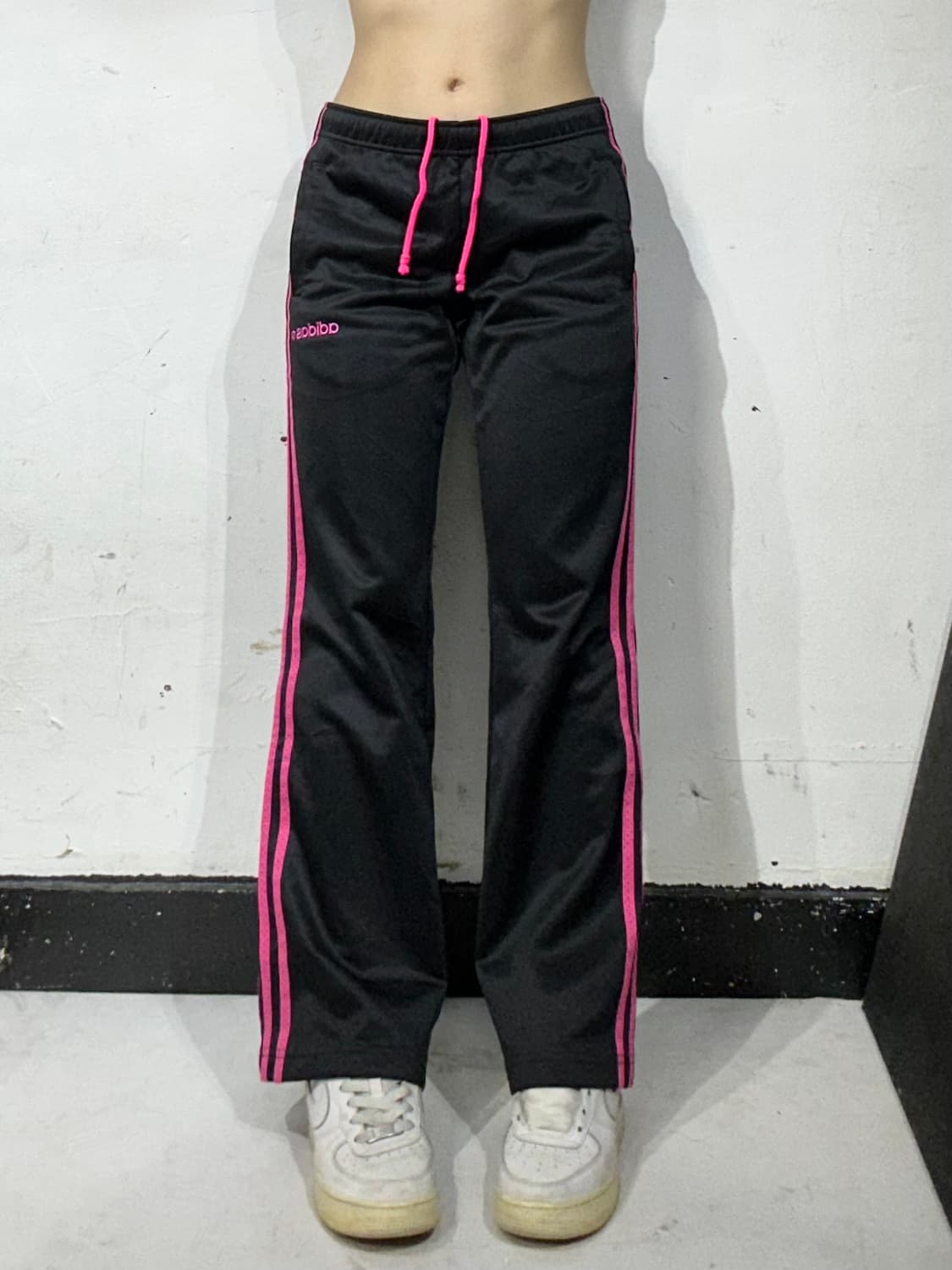 아디다스 블랙 부츠컷 대대장 핑크 삼선 추리닝 바지 트레이닝 팬츠 S 상품이미지2