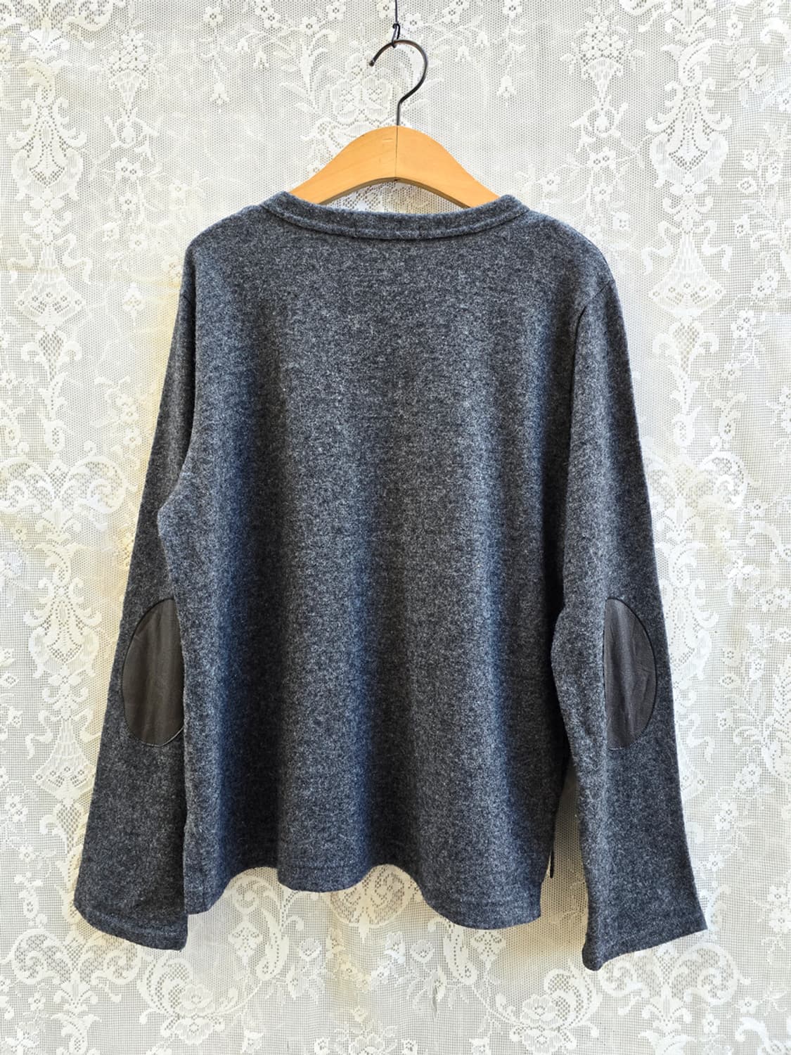 일본 네추럴 브랜드 엘보우 패치 울니트 상품이미지5