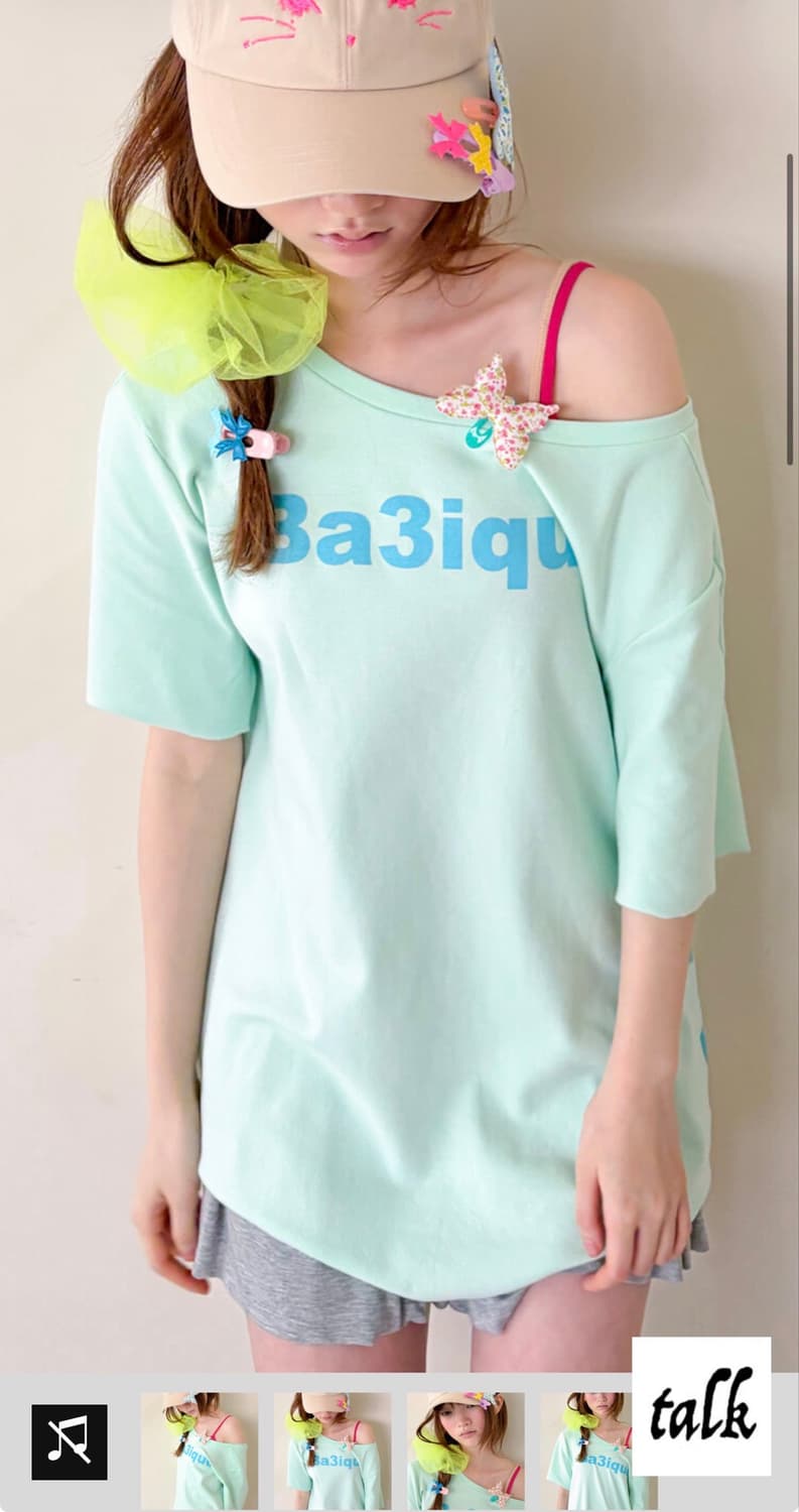 샵페어리 loose logo t-shirt (apple mint) 상품이미지1