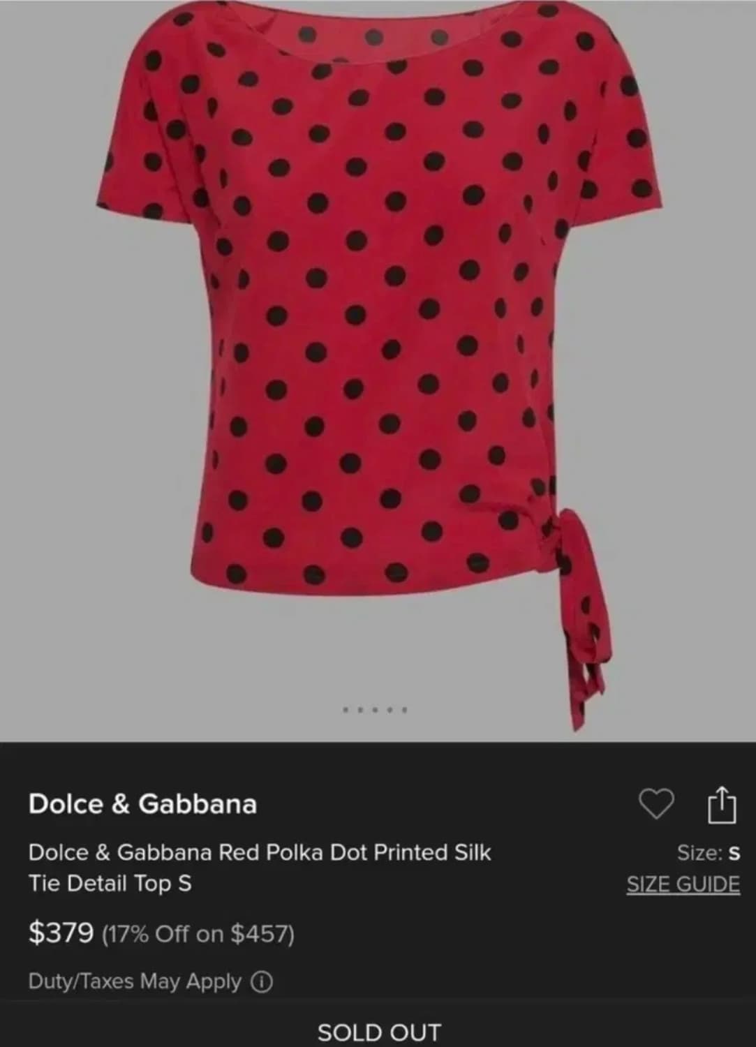 494 ) 돌체앤가바나 38 xs~55 여름 블라우스 반팔 원피스 상품이미지1