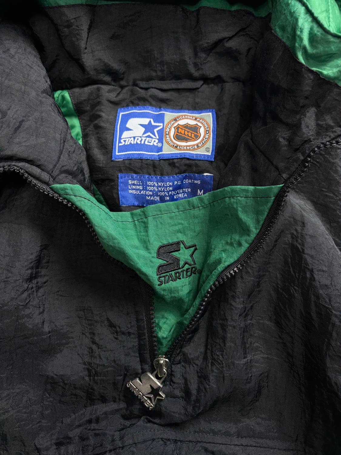90s 스타터 올드스쿨 NHL 댈러스 스타스 아노락 자켓 3374 상품이미지4