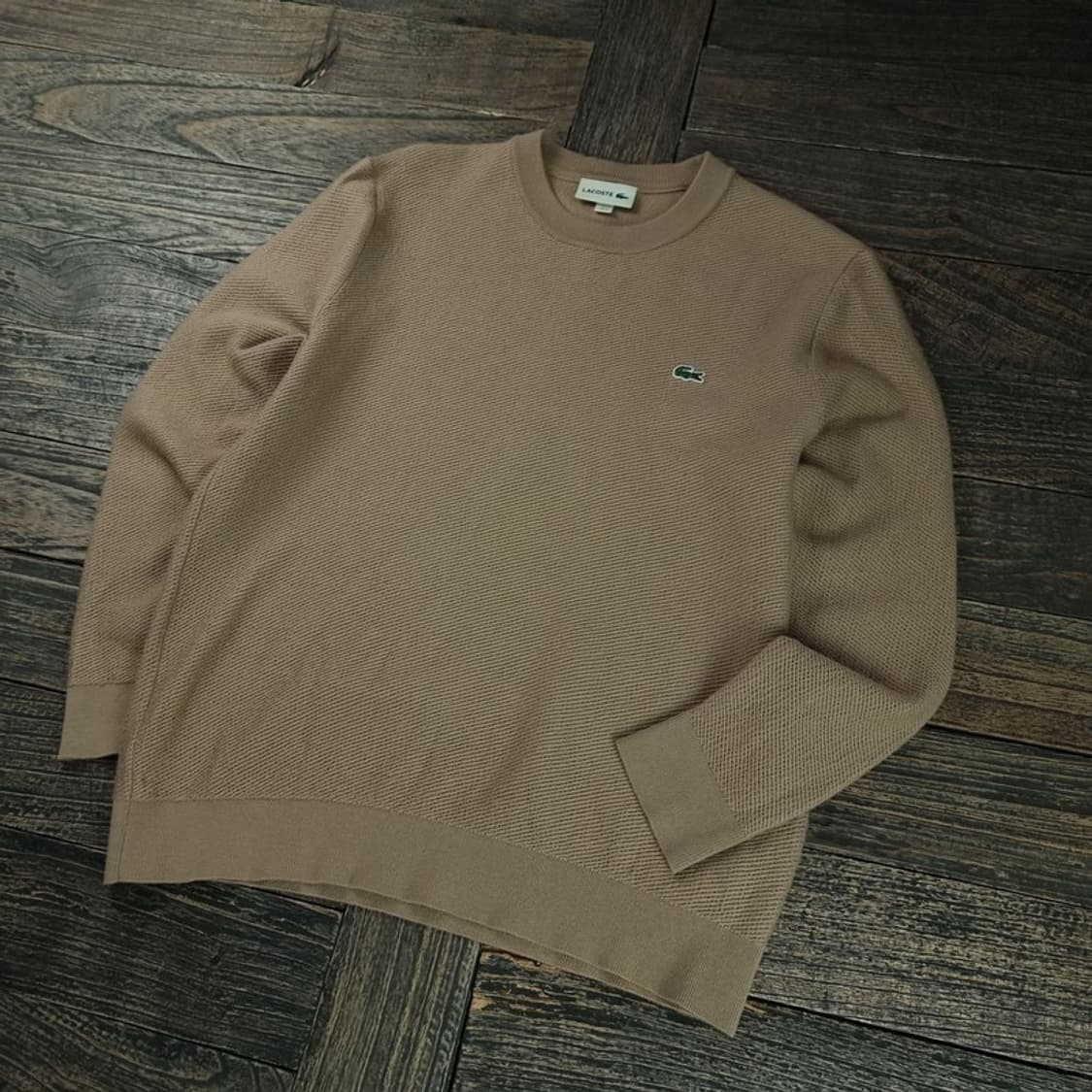 [라코스테] 로고 패치 크루넥 니트 M19025 상품이미지1