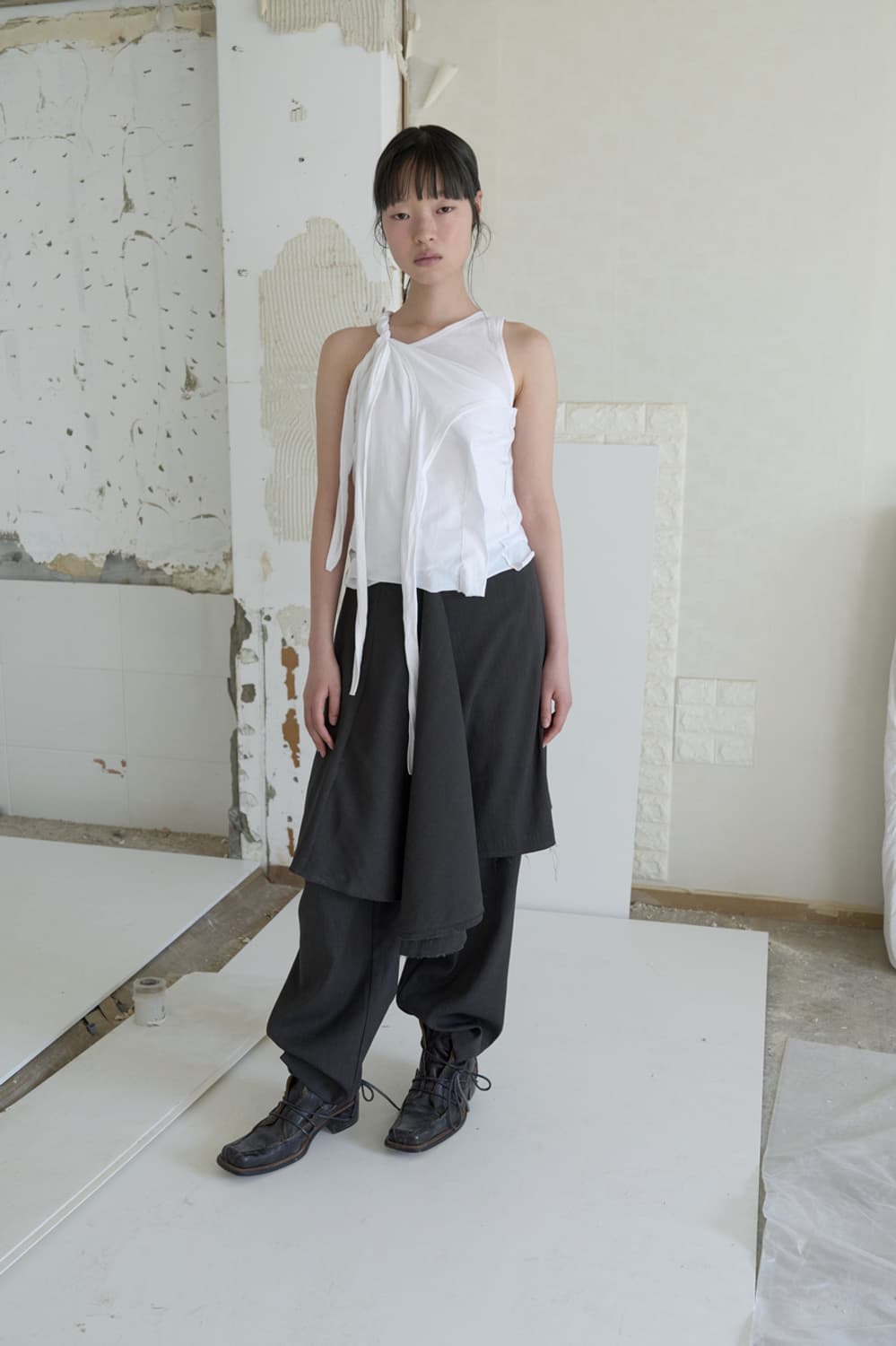 REPOS LAYERD WRAP SLEEVELESS T-SHIRTS 상품이미지3
