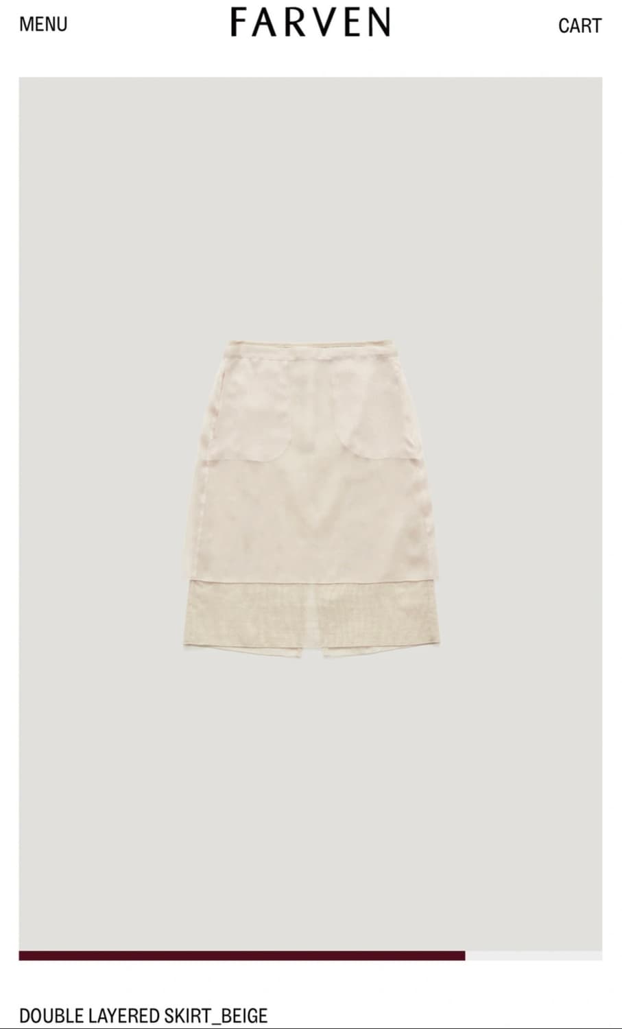 파르벵 더블 레이어드 스커트 small(새상품) 상품이미지2