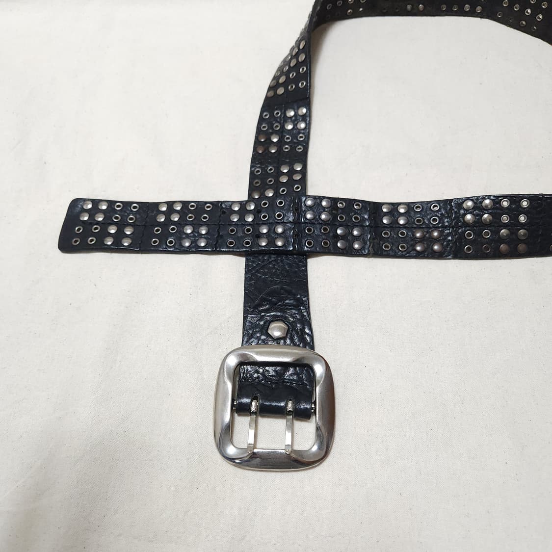 [OS] 소가죽 빈티지 스터드 남여 벨트 상품이미지2