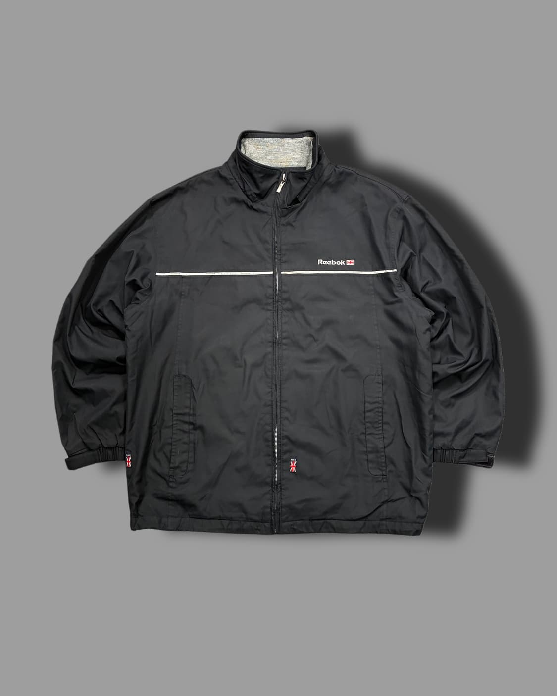 리복 올드스쿨 스몰로고 블랙 바람막이 L 상품이미지4