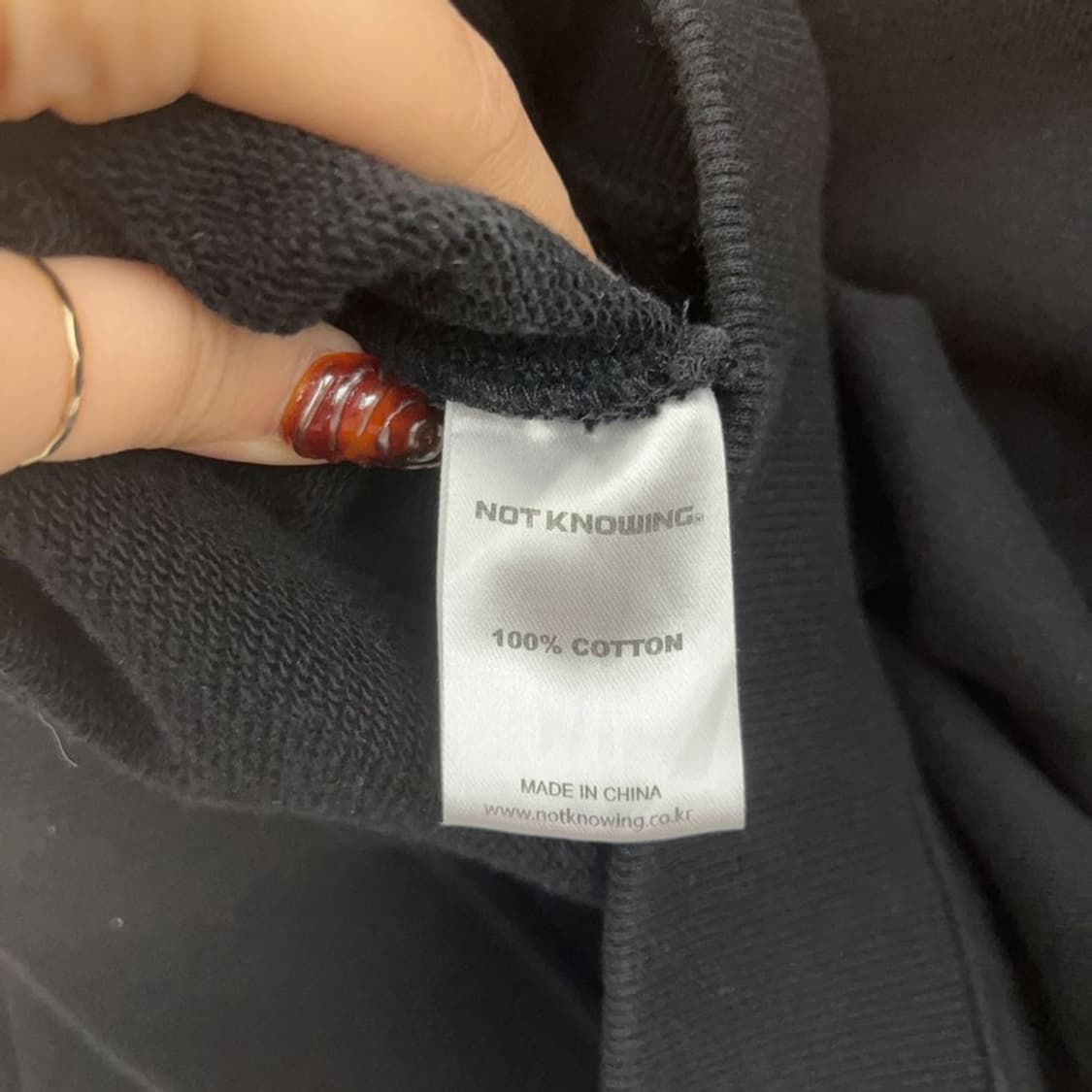 낫노잉 스트릿 힙합 레이어드 볼레로 크롭 맨투맨 C09520 상품이미지6