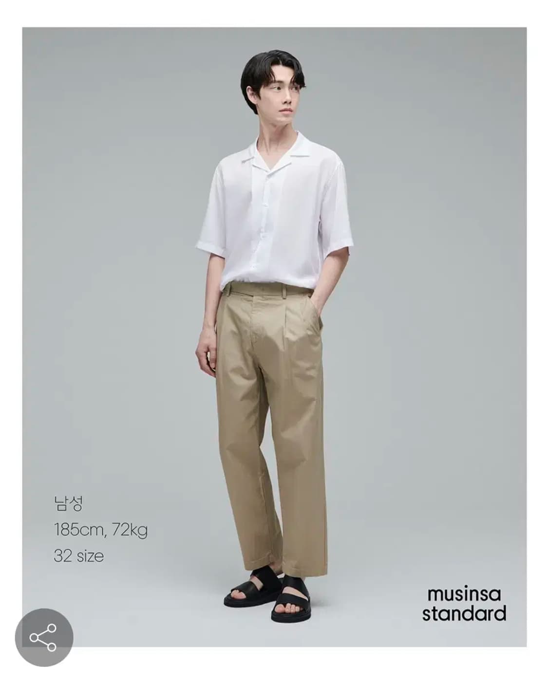 무탠다드 코튼 코르카 팬츠 베이지 30 상품이미지4