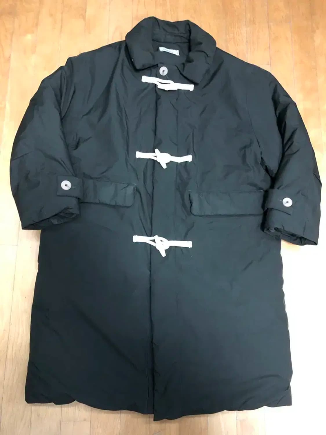 키뮤어 오버핏 더플 롱패딩 카키 M 상품이미지3