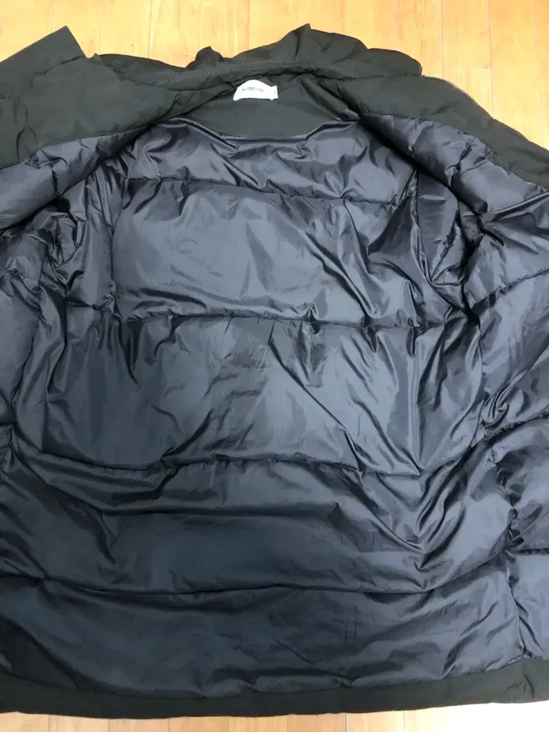 키뮤어 오버핏 더플 롱패딩 카키 M 상품이미지4