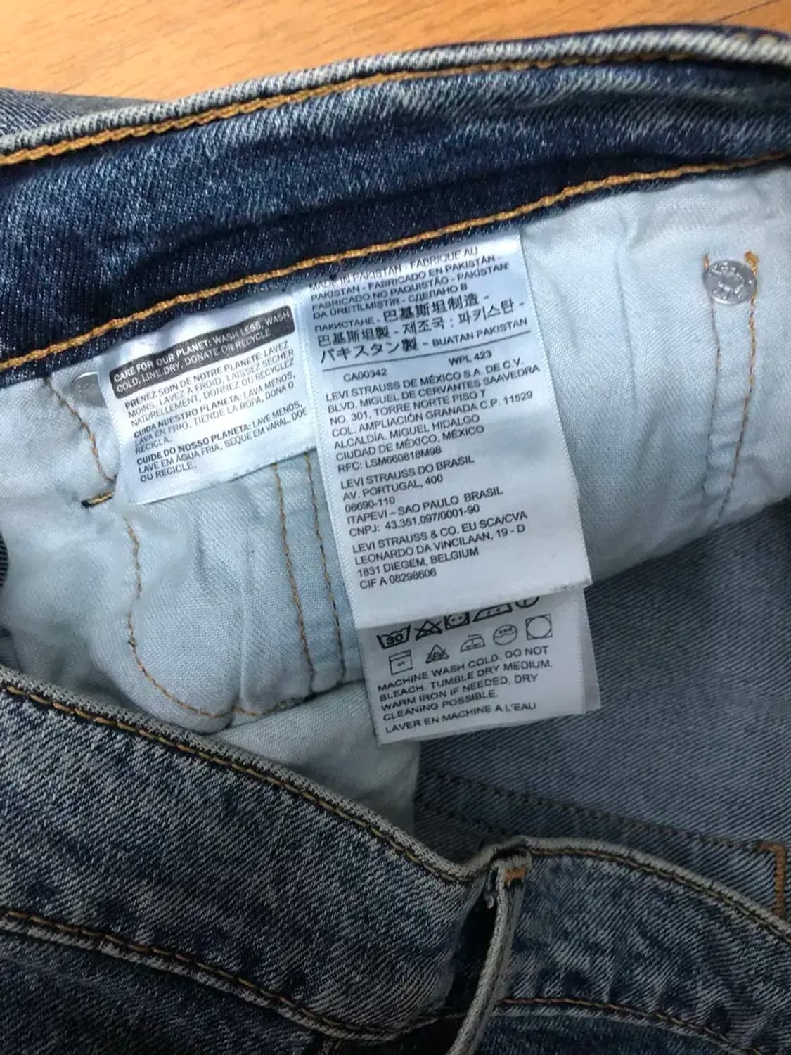 리바이스 502 워싱 테이퍼드핏 빈티지 데님팬츠 32 상품이미지8