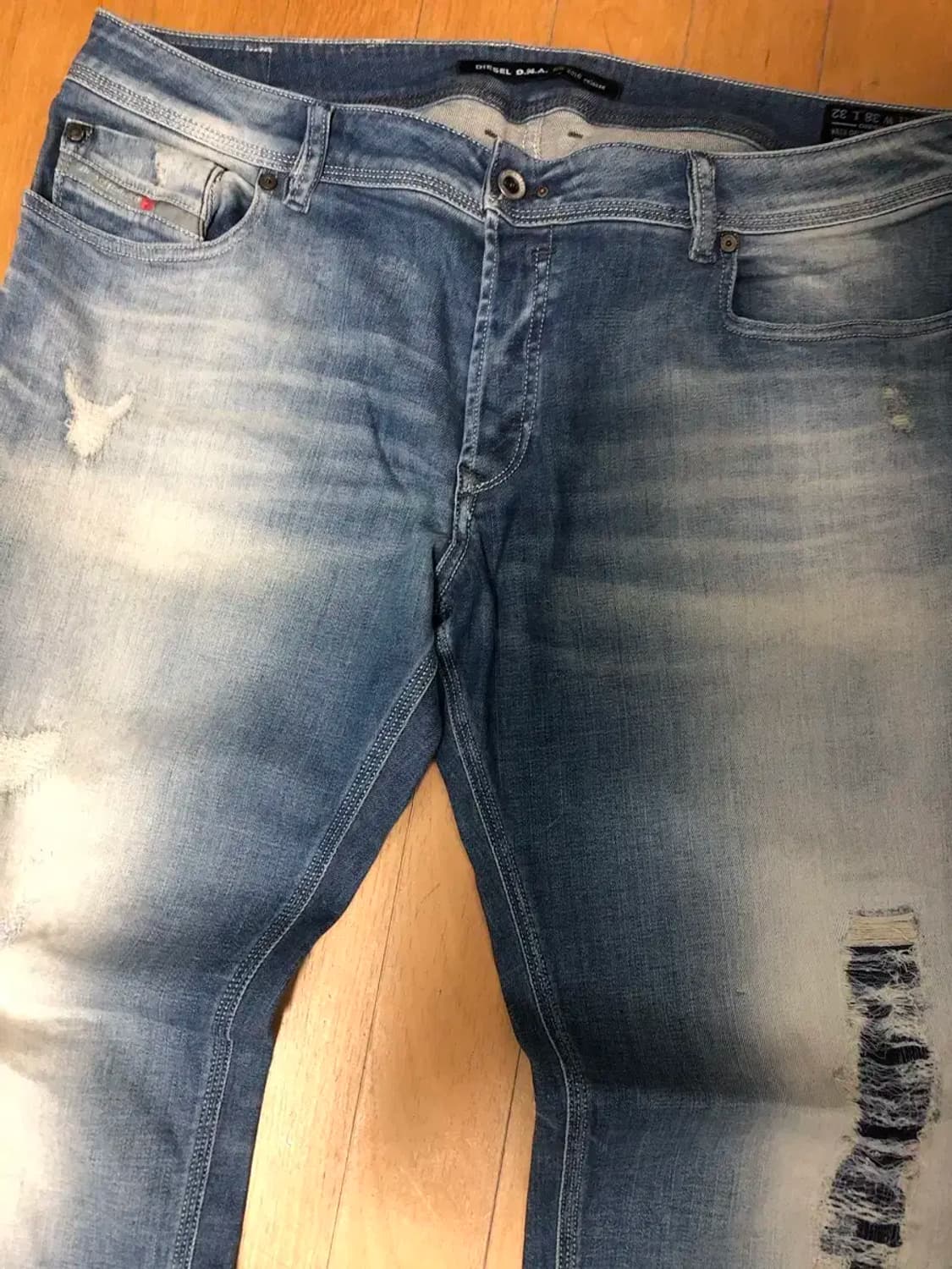 디젤 슬린코 슬림 스키니 데미지 청바지 데님팬츠 38 상품이미지3