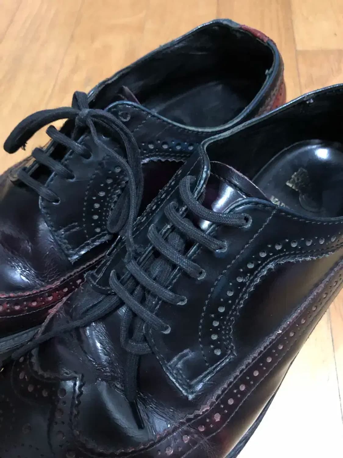 닥터마틴 3989 영국 메이드 윙팁 슈즈 버건디 체리레드 270 상품이미지4