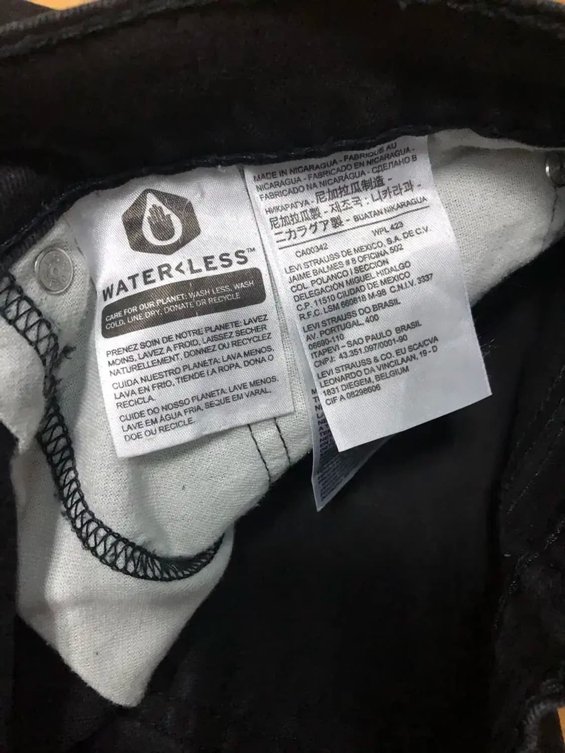 리바이스 541 에슬레틱 테이퍼드 핏 블랙 데님팬츠 38 상품이미지6