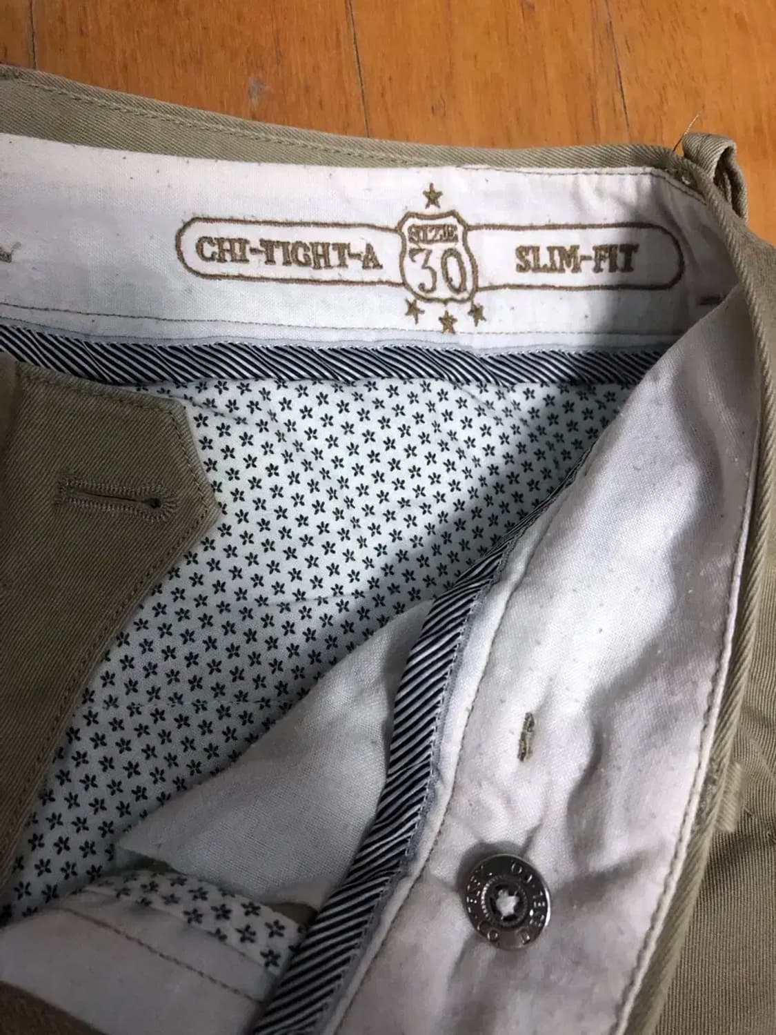 디젤 코튼 치노팬츠 슬림핏 면바지 카키 베이지 30 상품이미지9