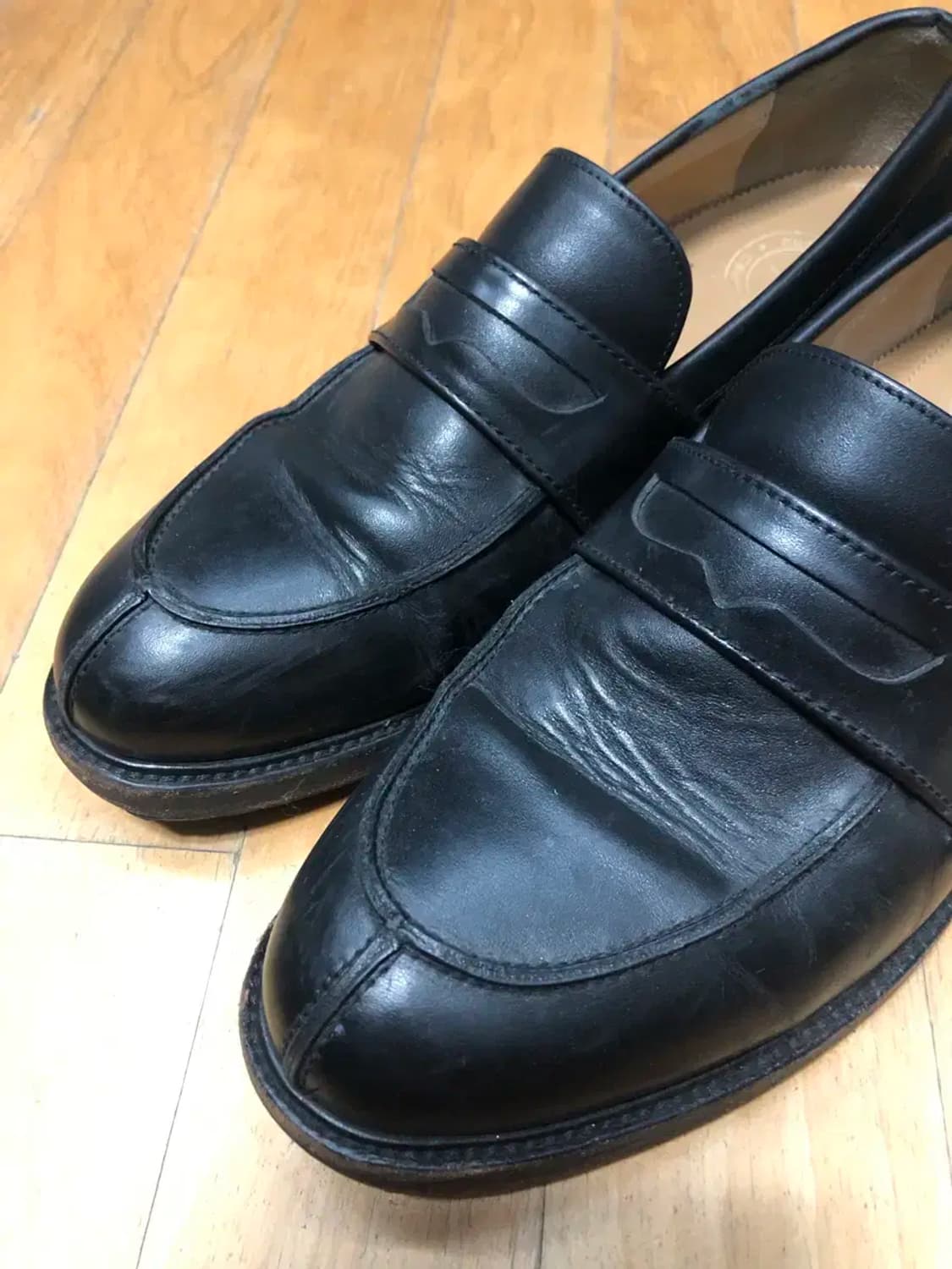 커스텀멜로우 Y팁 페니로퍼 슈즈 블랙 265 상품이미지3