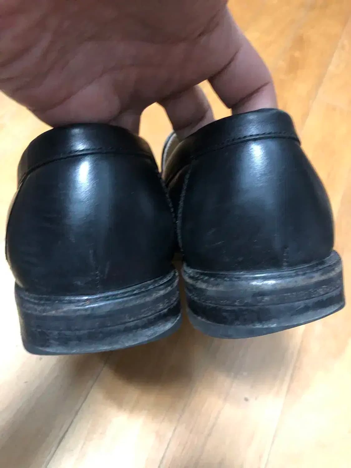 커스텀멜로우 Y팁 페니로퍼 슈즈 블랙 265 상품이미지8