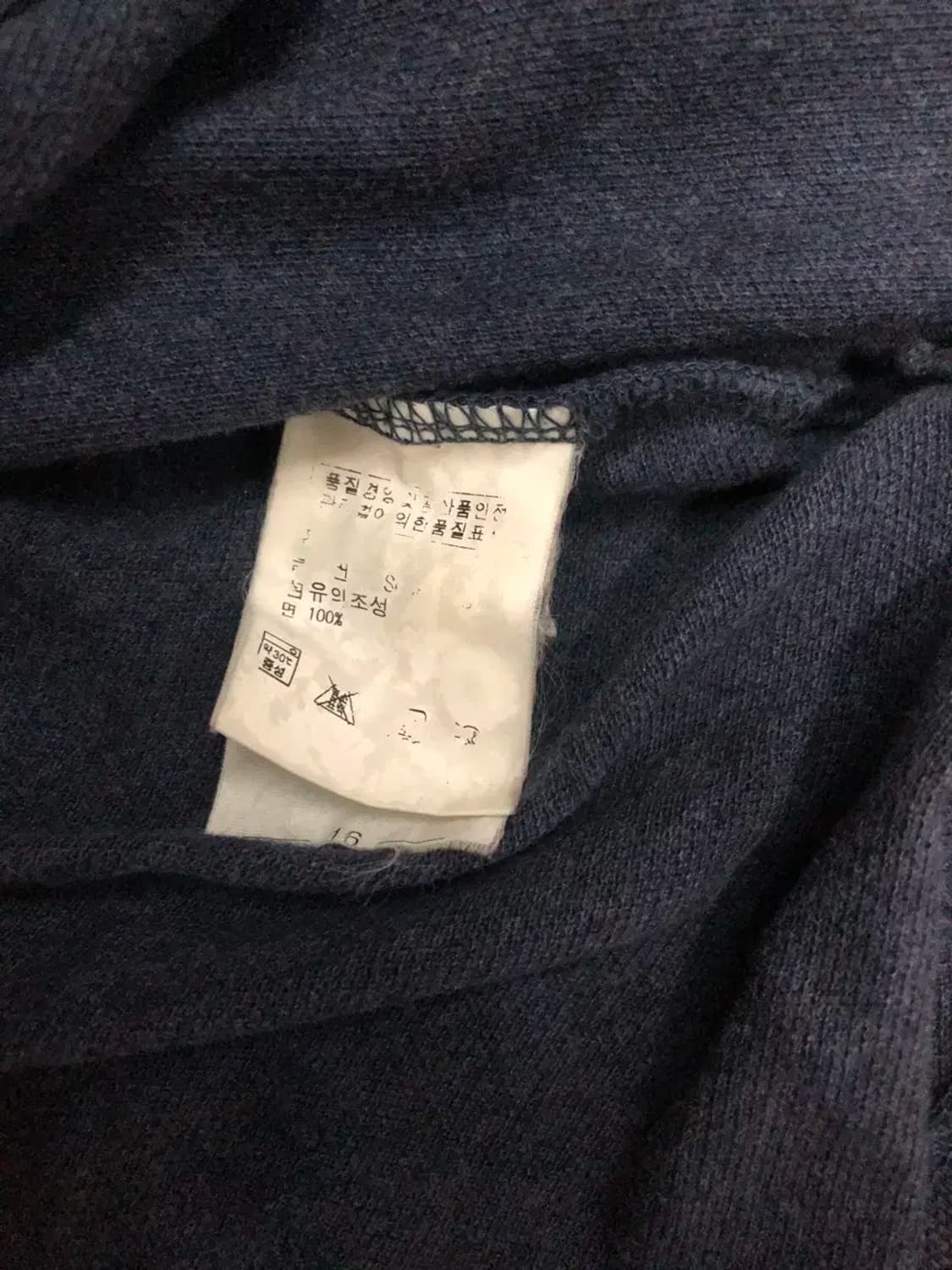 폴로 랄프로렌 카라넥 폴로티셔츠 긴팔티 네이비 S 상품이미지5