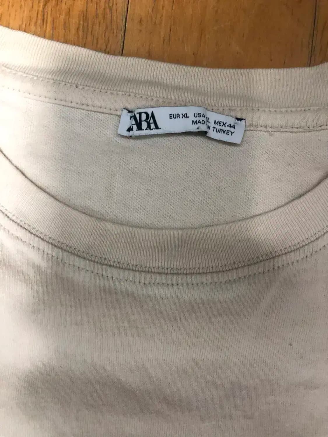 자라 패치 크로셰 반팔 티셔츠 XL 상품이미지6