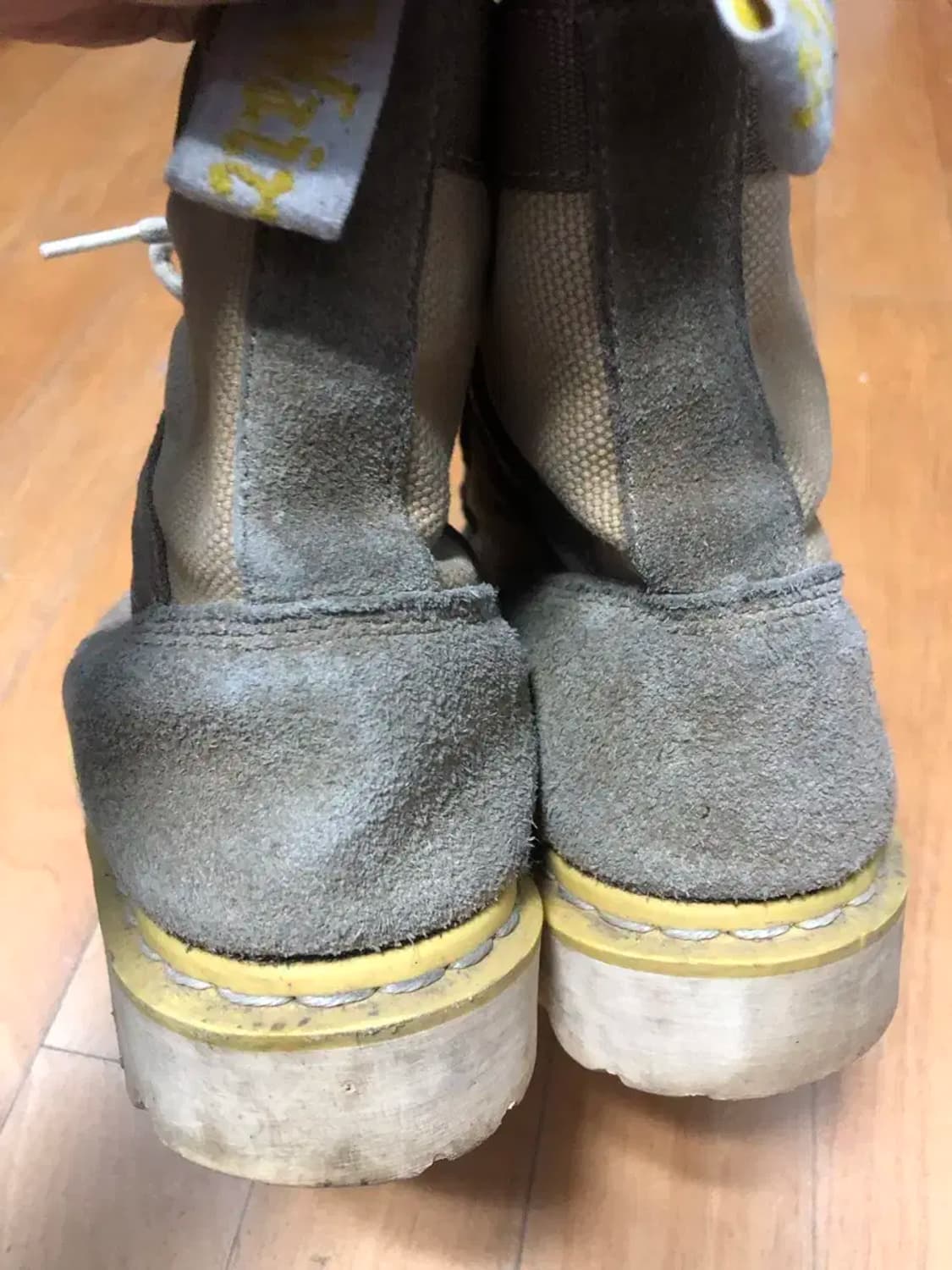 닥터마틴 칸 스웨이드 캔버스 배색 워커 부츠 260 상품이미지6
