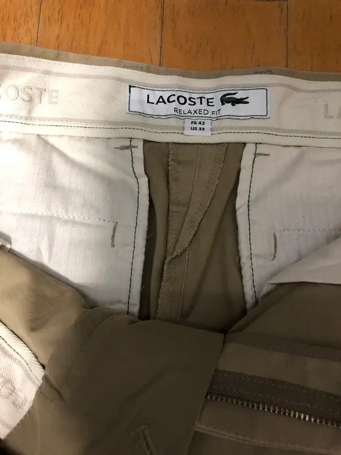 라코스테 릴렉스핏 치노팬츠 면바지 베이지 33 상품이미지8