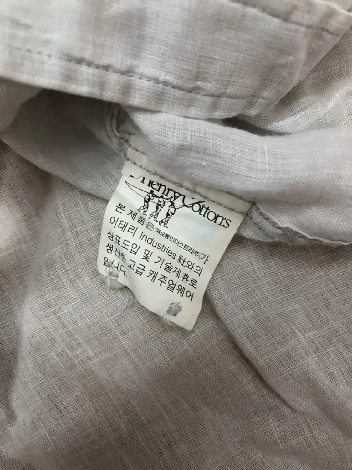 헨리코튼 립포켓 다운버튼 린넨셔츠 100 상품이미지7