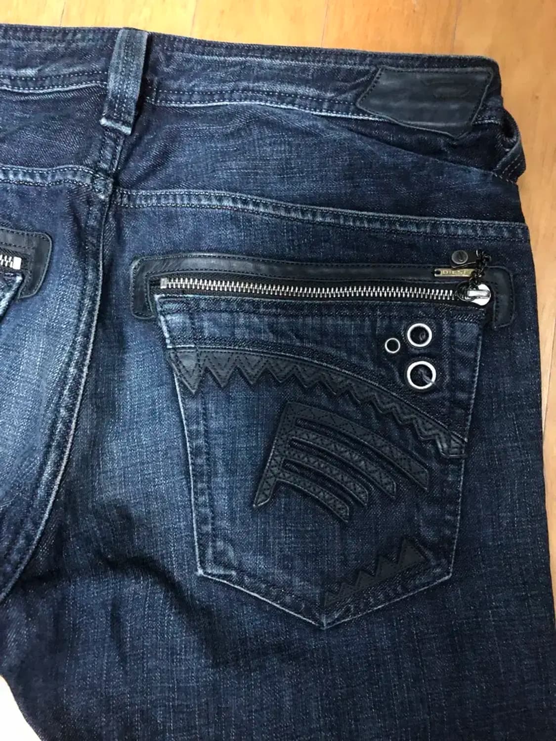 디젤 슬래머 지퍼 디테일 빈티지 데미지 워싱 데님팬츠 32 상품이미지9