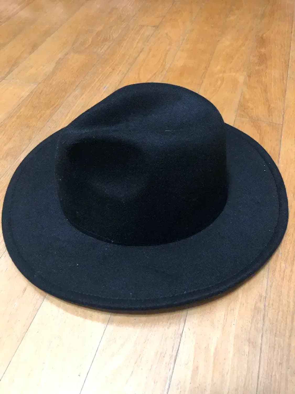 모직 페도라 중절모 헷 모자 블랙 상품이미지3