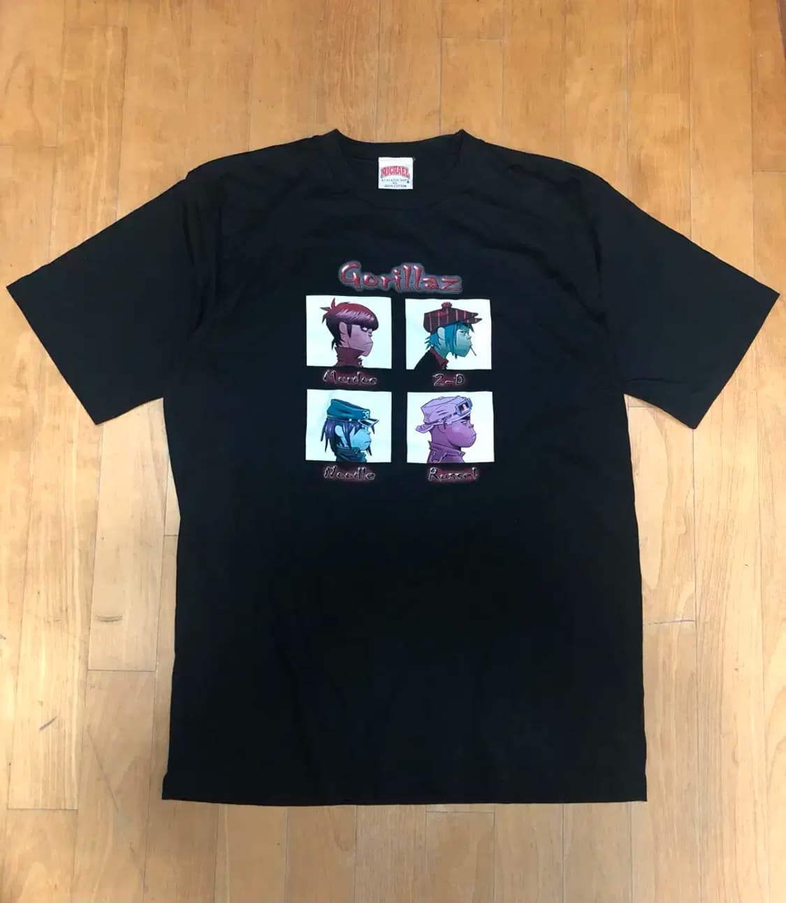 Michael Gorillaz 고릴라즈 블랙 반팔 티셔츠 XL 상품이미지1