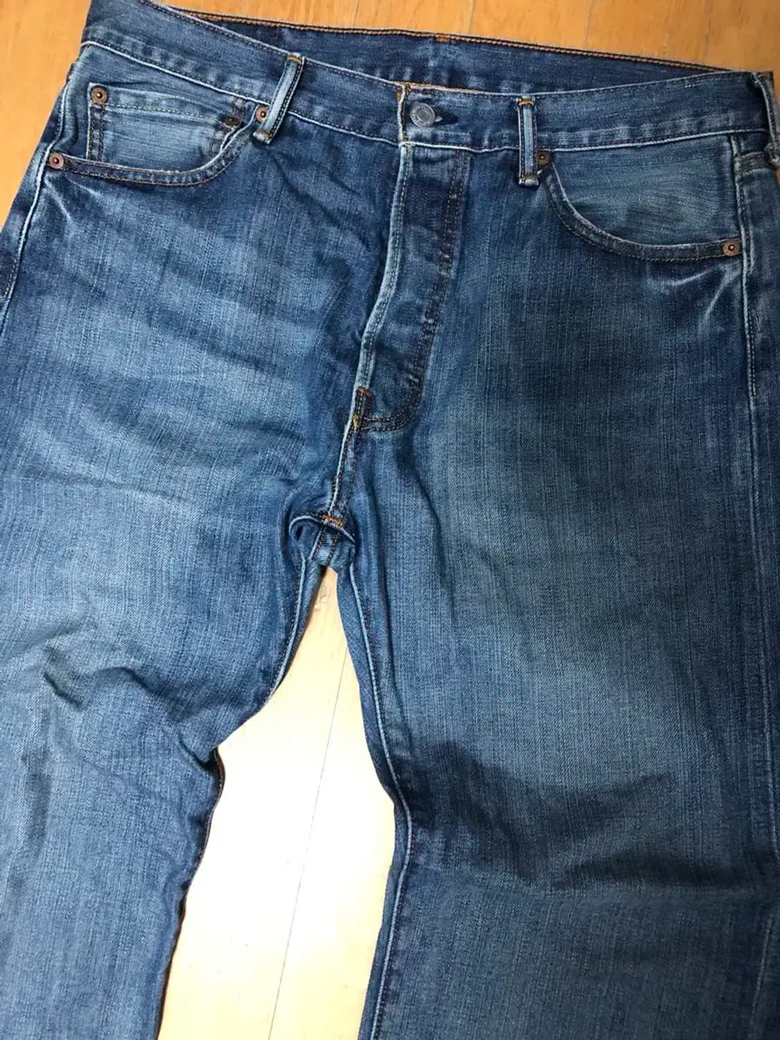 리바이스 501 빈티지 워싱 레귤러 스트레이트핏 데님팬츠 34 상품이미지3