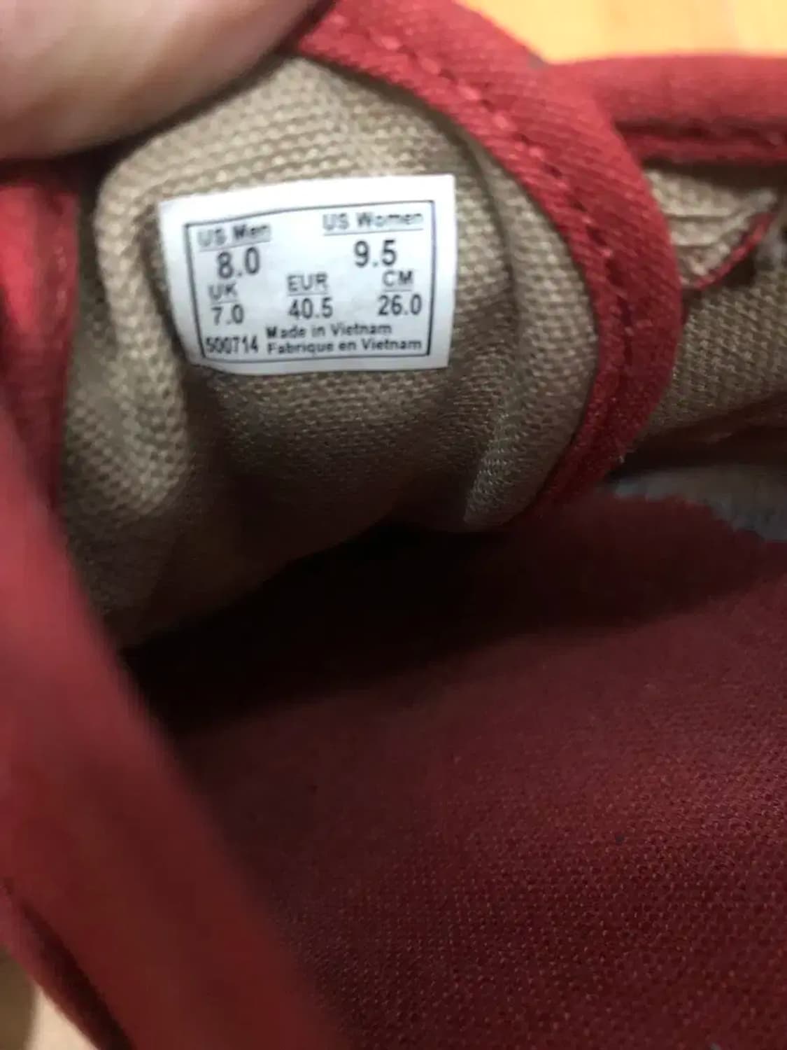 반스 어센틱 클래식 슈즈 레드 검 260 상품이미지7