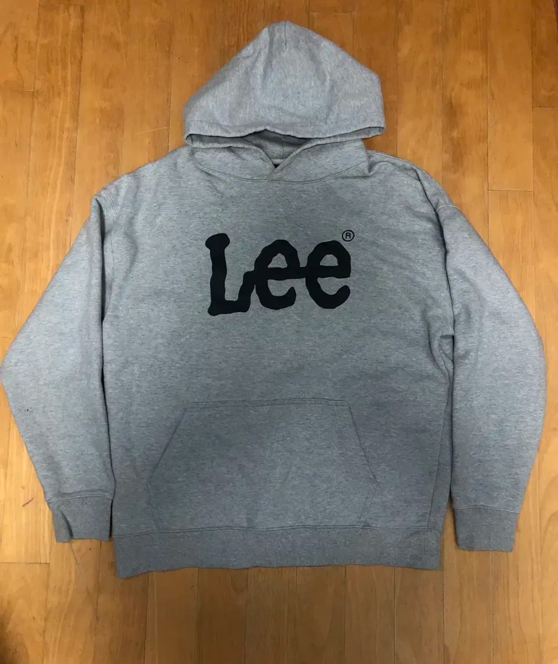 LEE 리 후드티 로고 그레이 후디 M 상품이미지1