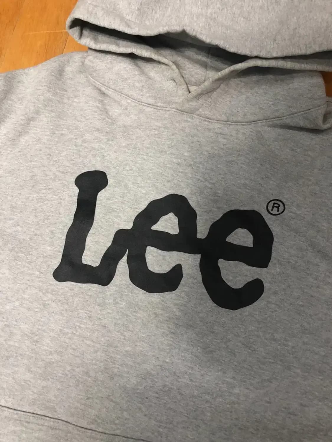 LEE 리 후드티 로고 그레이 후디 M 상품이미지3