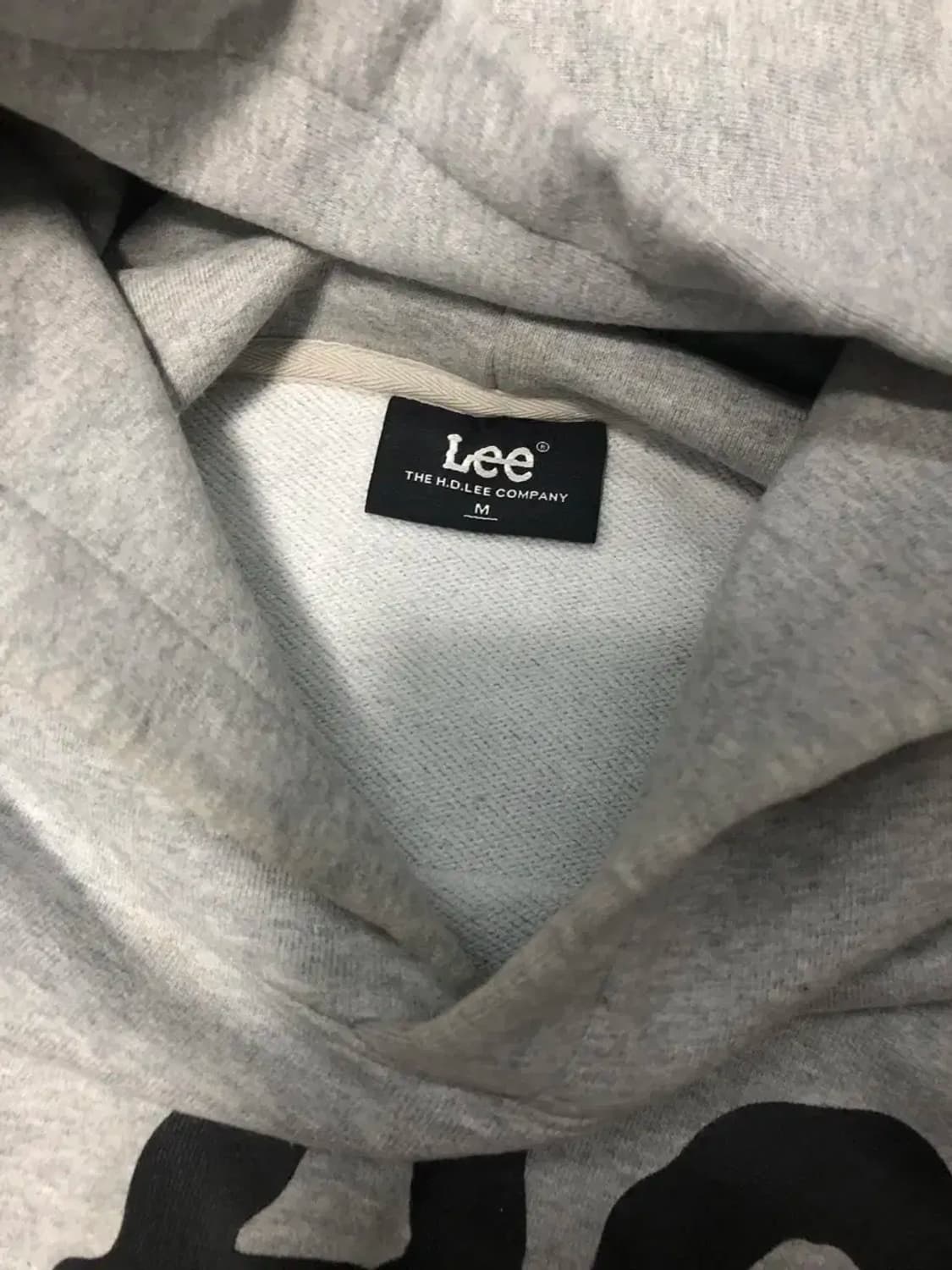 LEE 리 후드티 로고 그레이 후디 M 상품이미지7